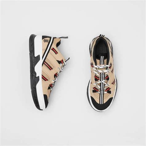 burberry nubuck and mesh sneakers|Burberry .